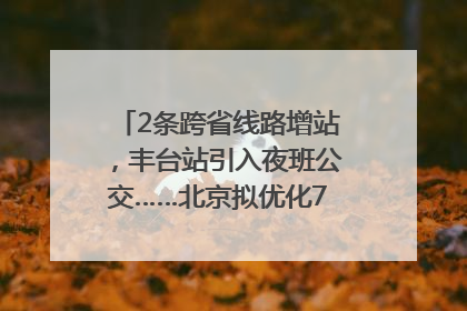 2条跨省线路增站，丰台站引入夜班公交……北京拟优化7条公交线！