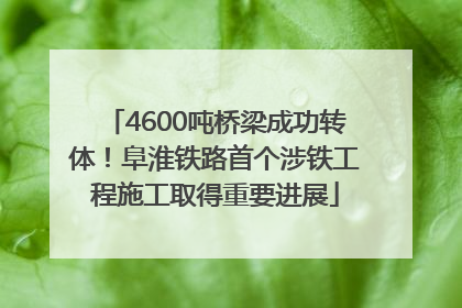 4600吨桥梁成功转体！阜淮铁路首个涉铁工程施工取得重要进展