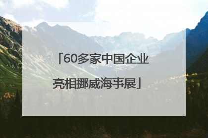 60多家中国企业亮相挪威海事展