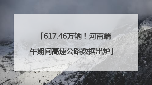 617.46万辆！河南端午期间高速公路数据出炉