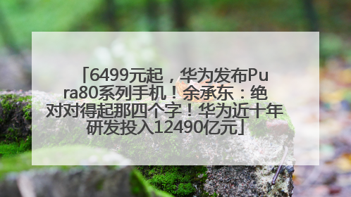 6499元起，华为发布Pura80系列手机！余承东：绝对对得起那四个字！华为近十年研发投入12490亿元