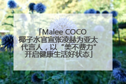 Malee COCO椰子水官宣张凌赫为亚太代言人，以“美不费力”开启健康生活好状态